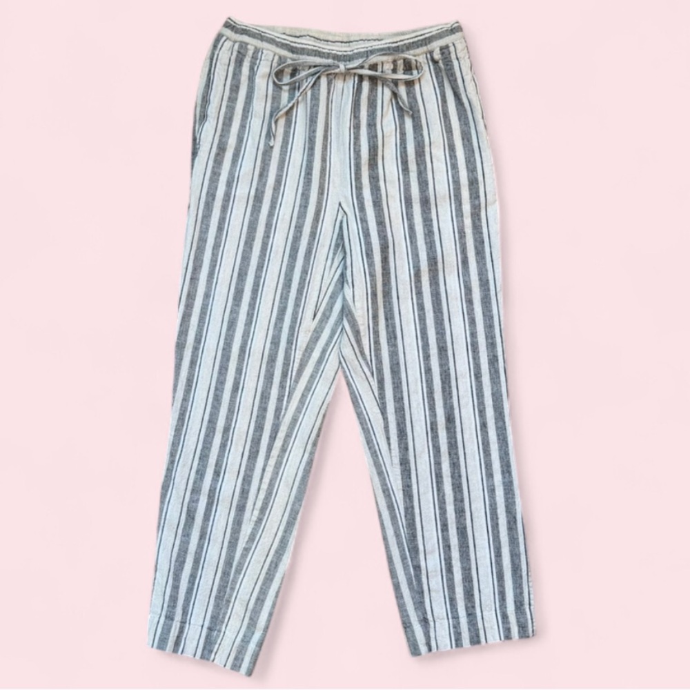 Sundance Linen Blend Joshua Pant with Pinstripes
